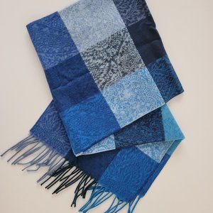 Blue Patchwork Scarf - Lightweight and Oh So Soft -New without tags